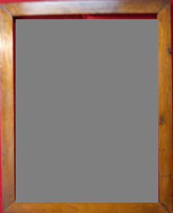 cornice in legno di noce massello ,sagoma piatta I° XIX° sec. luce cm. 44 x 57 battuta cm. 59 x 45